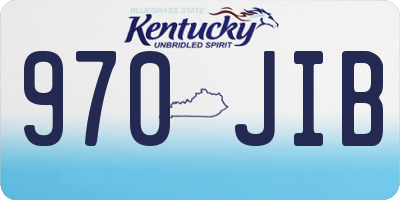 KY license plate 970JIB