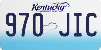 KY license plate 970JIC