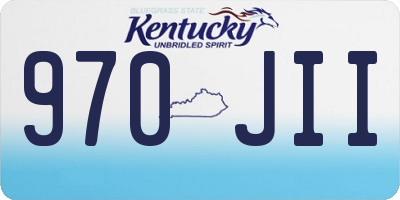 KY license plate 970JII