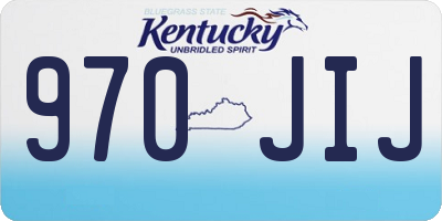 KY license plate 970JIJ