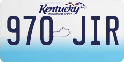 KY license plate 970JIR