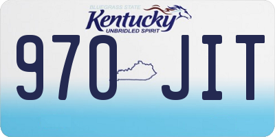 KY license plate 970JIT