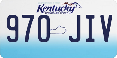 KY license plate 970JIV