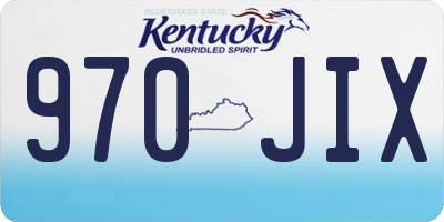 KY license plate 970JIX