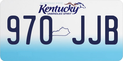 KY license plate 970JJB