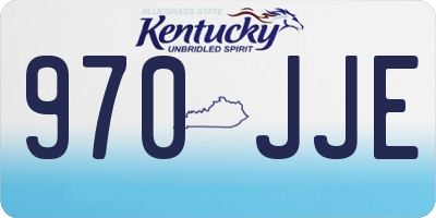KY license plate 970JJE