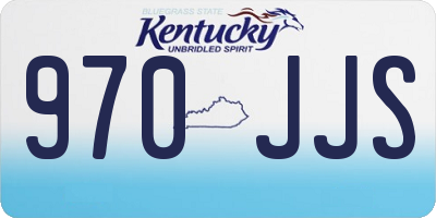 KY license plate 970JJS