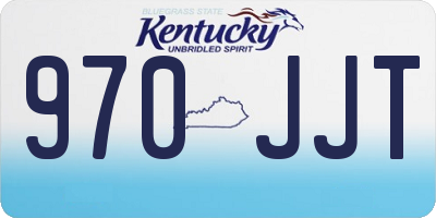 KY license plate 970JJT