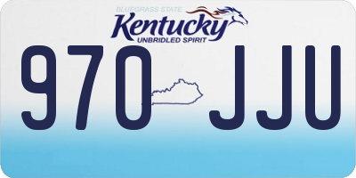 KY license plate 970JJU