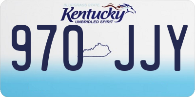 KY license plate 970JJY