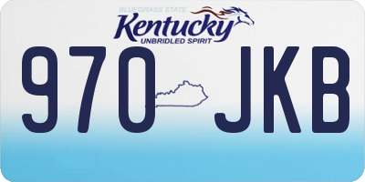 KY license plate 970JKB