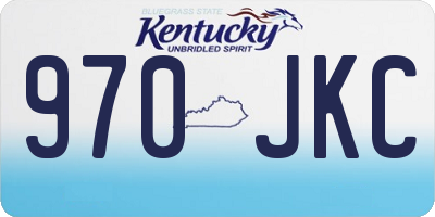 KY license plate 970JKC