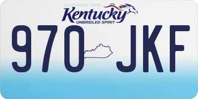 KY license plate 970JKF