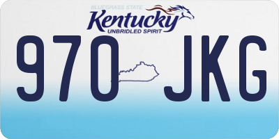 KY license plate 970JKG