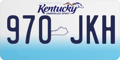 KY license plate 970JKH