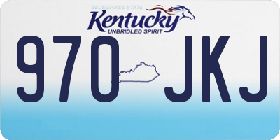 KY license plate 970JKJ