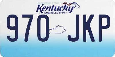 KY license plate 970JKP
