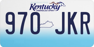 KY license plate 970JKR