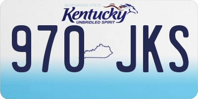 KY license plate 970JKS