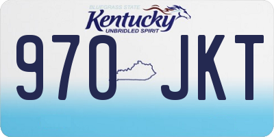 KY license plate 970JKT