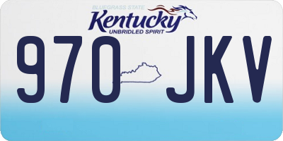 KY license plate 970JKV