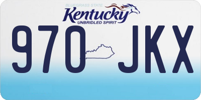 KY license plate 970JKX