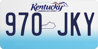 KY license plate 970JKY
