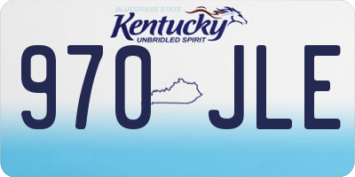 KY license plate 970JLE