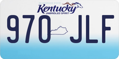 KY license plate 970JLF