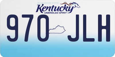 KY license plate 970JLH