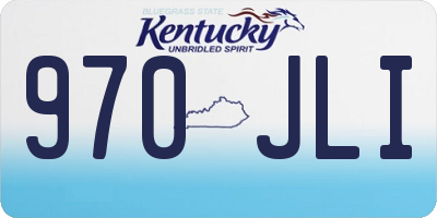 KY license plate 970JLI