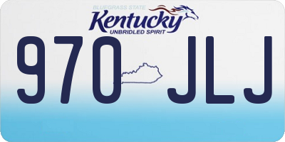 KY license plate 970JLJ