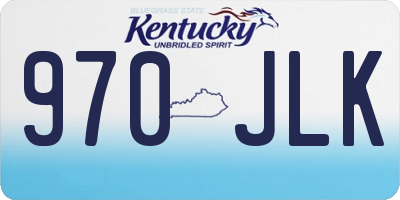 KY license plate 970JLK