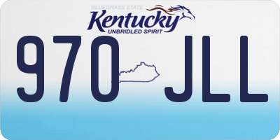 KY license plate 970JLL