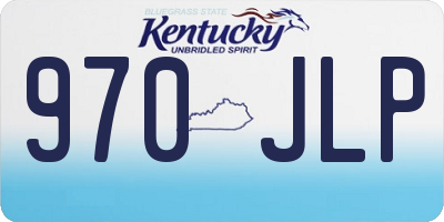 KY license plate 970JLP