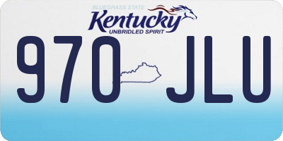 KY license plate 970JLU