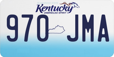 KY license plate 970JMA