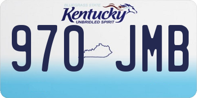 KY license plate 970JMB