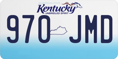 KY license plate 970JMD