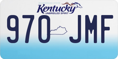 KY license plate 970JMF