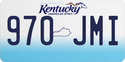 KY license plate 970JMI