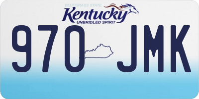 KY license plate 970JMK