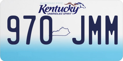KY license plate 970JMM
