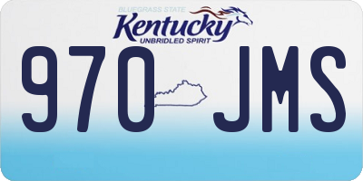 KY license plate 970JMS