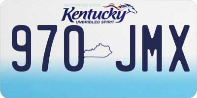 KY license plate 970JMX