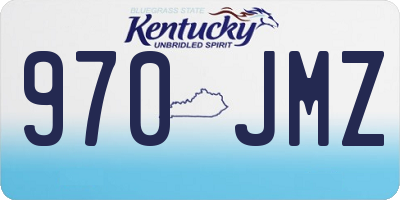 KY license plate 970JMZ