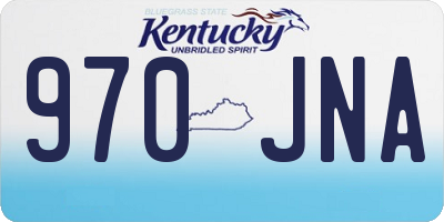 KY license plate 970JNA