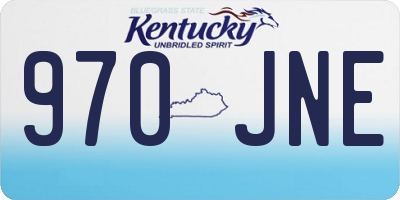 KY license plate 970JNE
