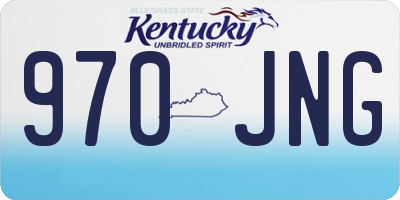 KY license plate 970JNG