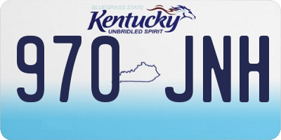 KY license plate 970JNH